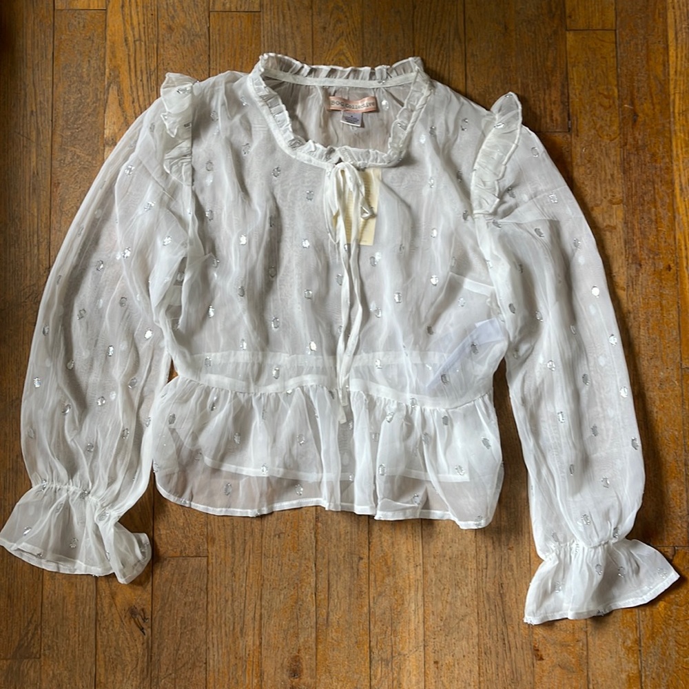 See-through cropped cute blouse